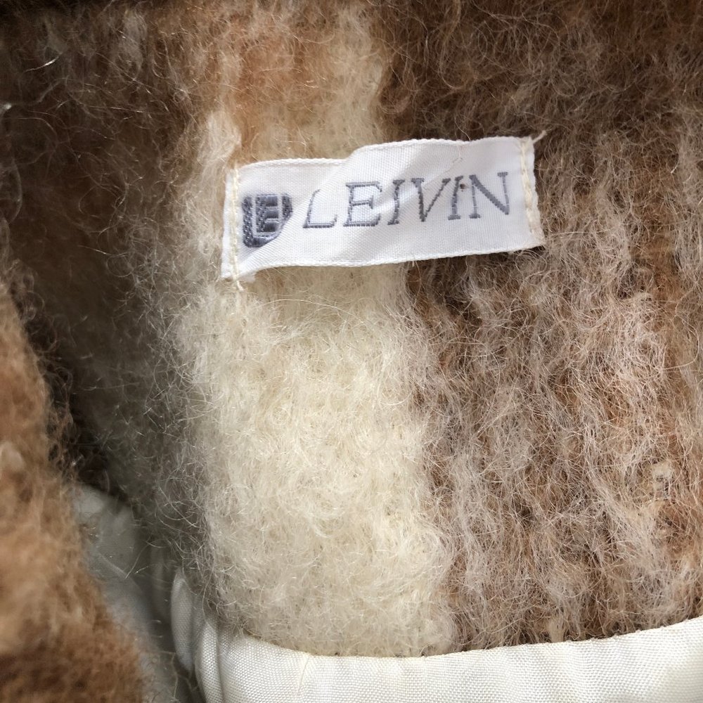 Stunning Vintage Plaid Mohair Wool Long Oversized Trench Shacket Jacket Pea Coat - Picture 5 of 10